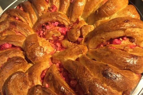 Cliquez pour zoomer ! Brioche aux pralines roses au Thermomix