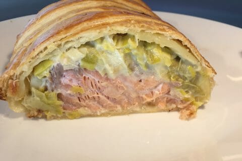 Cliquez pour zoomer ! Feuilleté saumon et poireaux au Thermomix