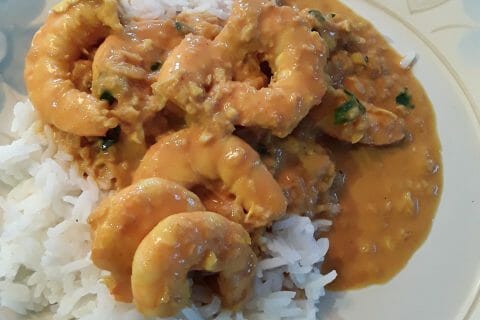 Cliquez pour zoomer ! Curry de crevettes au lait de coco Thermomix par cathy_15