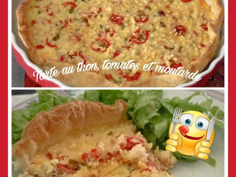 Cliquez pour zoomer ! Tarte au thon, tomate et moutarde Thermomix par violette49