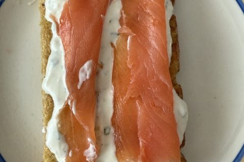 Cliquez pour zoomer ! Galette de légumes et saumon fumé Thermomix par louska