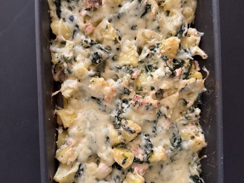 Cliquez pour zoomer ! Gratin de pommes de terre, saumon et épinards Thermomix par louska