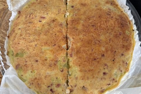 Cliquez pour zoomer ! Tarte aux poireaux et jambon Thermomix par MajuTou