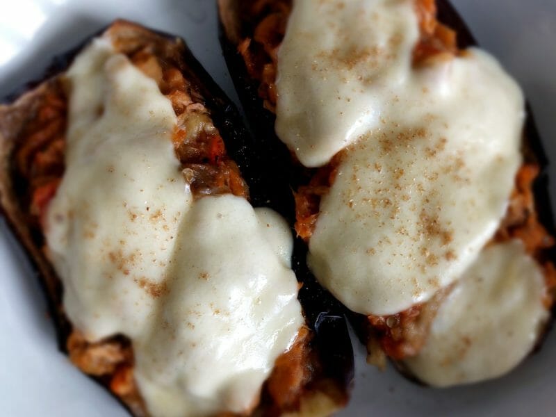 Cliquez pour zoomer ! Aubergines farcies au thon Thermomix par julie-dung