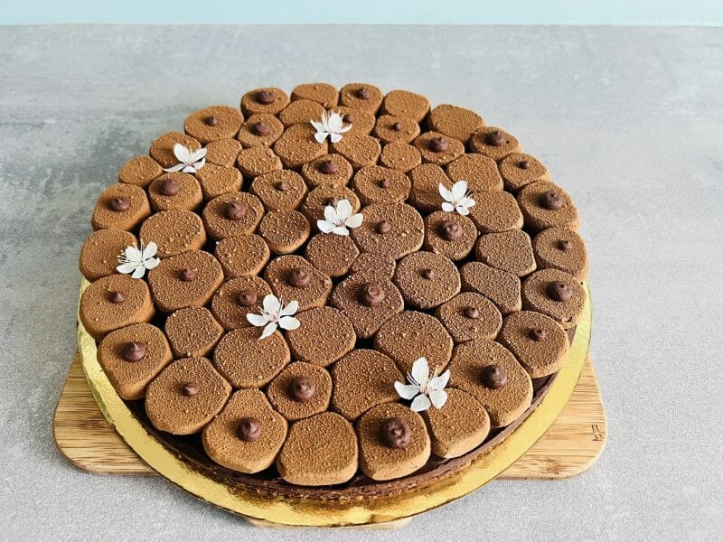 Cliquez pour zoomer ! Tarte au chocolat et cacahuètes caramélisées Thermomix par clin87