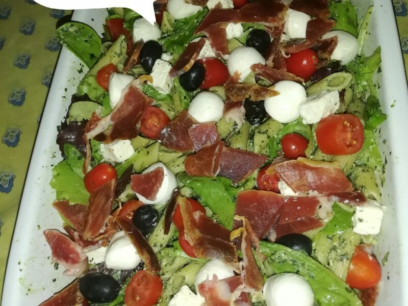 Cliquez pour zoomer ! Salade de penne à l’italienne Thermomix par sophietech