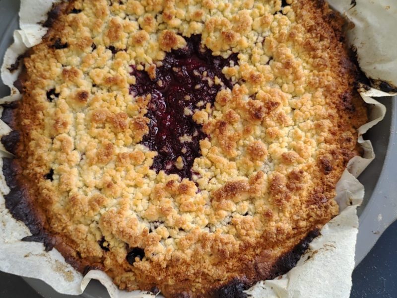 Cliquez pour zoomer ! Gâteau aux myrtilles façon crumble Thermomix par misslapi