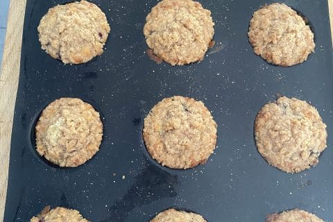 Cliquez pour zoomer ! Muffins aux mûres façon crumble Thermomix par baleineblue