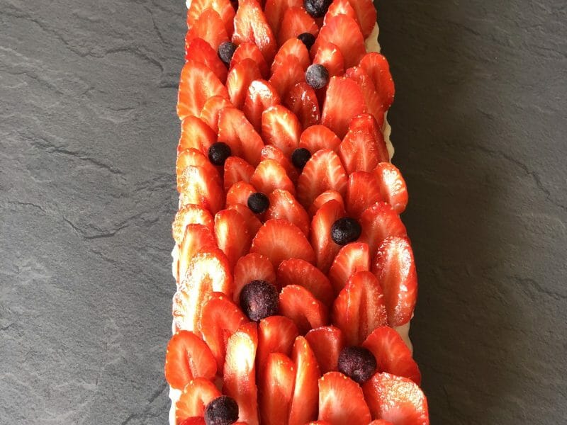 Cliquez pour zoomer ! Tarte aux fraises sans cuisson Thermomix par Muraillon