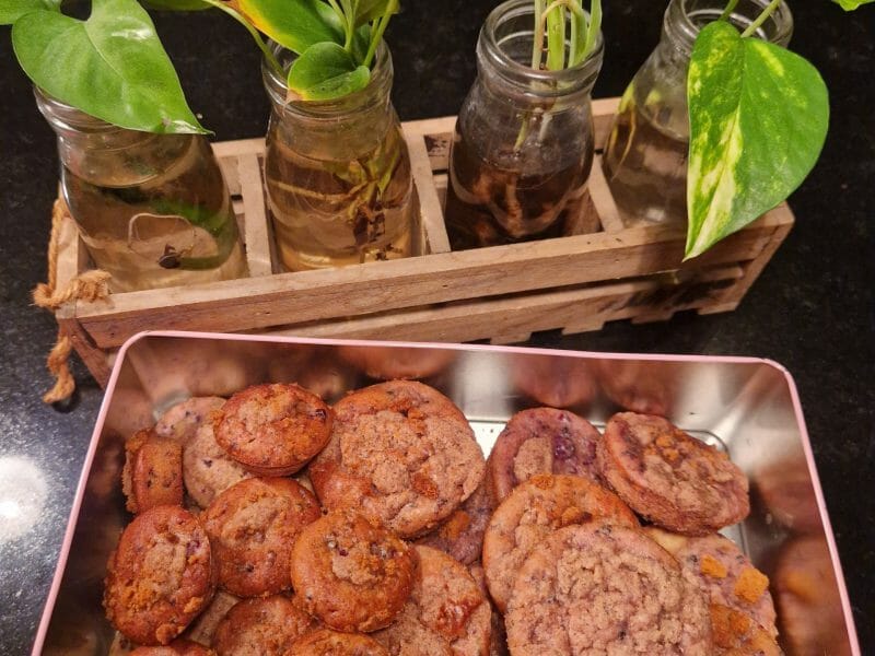 Cliquez pour zoomer ! Muffins aux mûres façon crumble Thermomix par annabelle