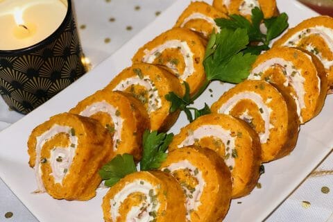 Cliquez pour zoomer ! Roulé à la tomate, saumon et fromage Thermomix par Une.gourmandee