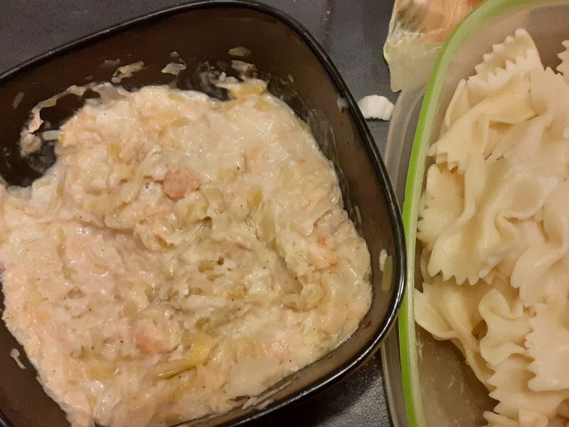 Cliquez pour zoomer ! Tagliatelles à la crème de poireaux Thermomix par Amelaïe