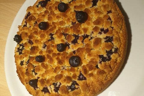 Cliquez pour zoomer ! Gâteau aux myrtilles façon crumble Thermomix par melissa_36