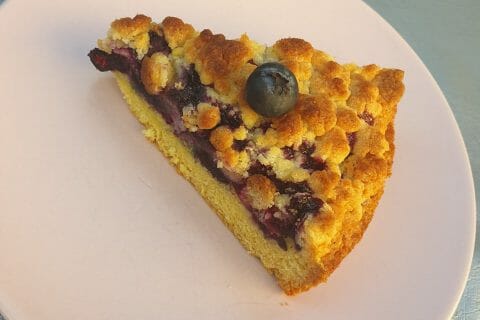 Cliquez pour zoomer ! Gâteau aux myrtilles façon crumble Thermomix par melissa_36