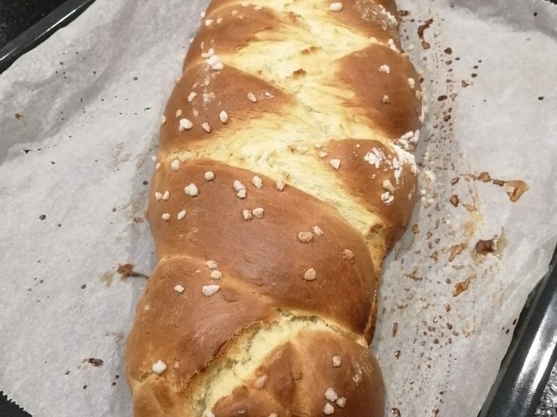 Cliquez pour zoomer ! Brioche tressée à la mie filante Thermomix par Ludivine B.