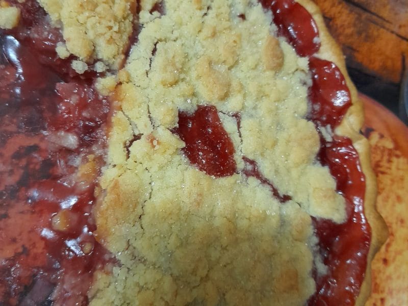 Cliquez pour zoomer ! Tarte aux cerises façon crumble Thermomix par maelle_5