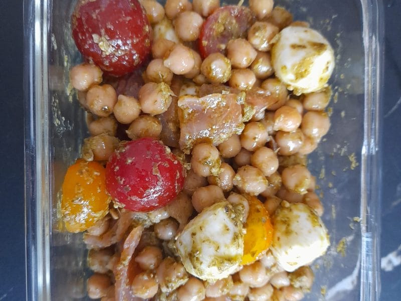 Cliquez pour zoomer ! Salade de pois chiches au pesto Thermomix par maelle_5