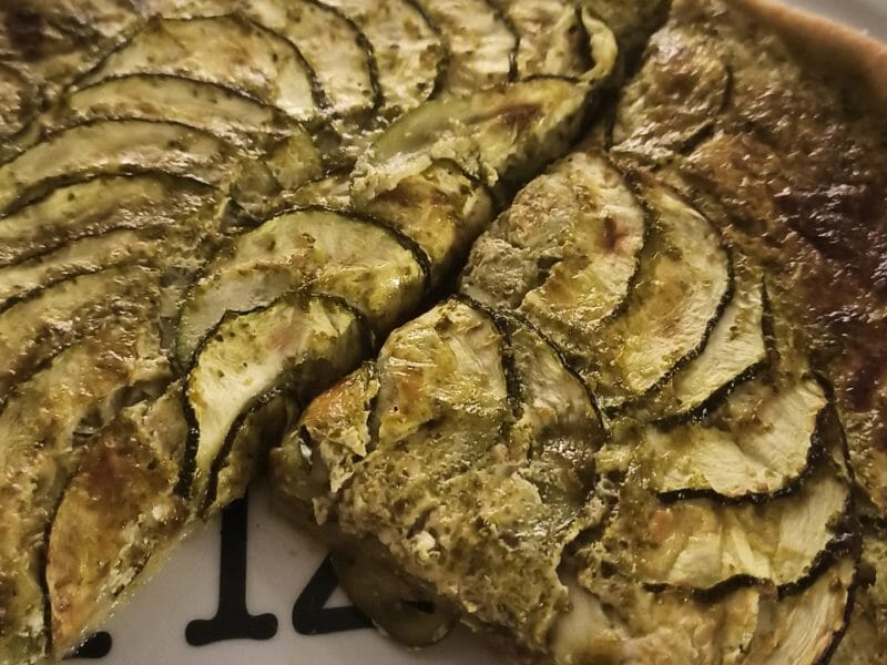 Cliquez pour zoomer ! Tarte aux courgettes et au pesto Thermomix par gaudillon