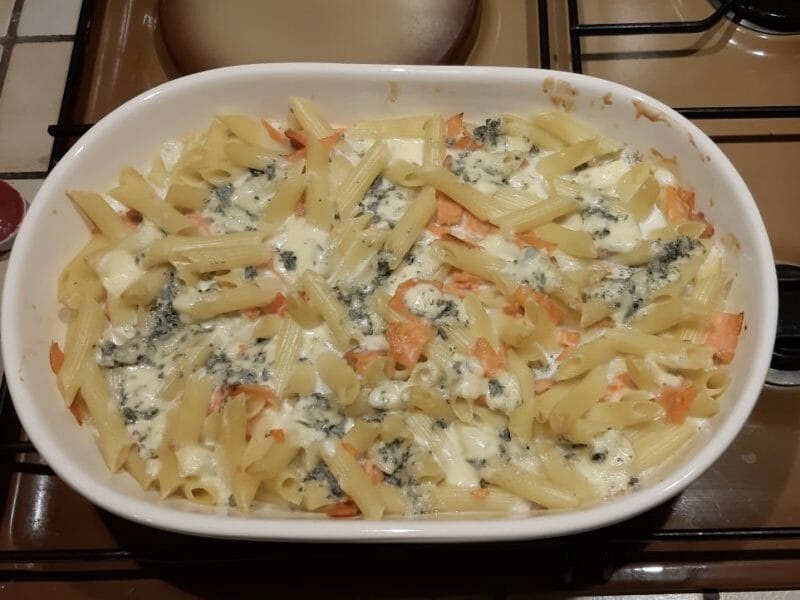 Cliquez pour zoomer ! Gratin de macaroni reblochon et chorizo Thermomix par karenita