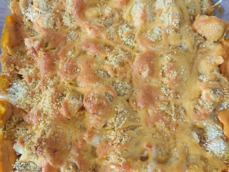 Cliquez pour zoomer ! Gratin de tortellini tomate mozzarella Thermomix par Fyne