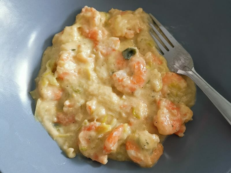 Cliquez pour zoomer ! Crevettes roses aux poireaux Thermomix par lolotte1408