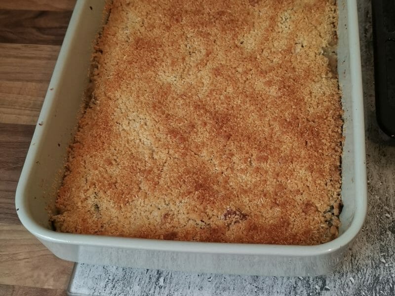 Cliquez pour zoomer ! Crumble courgettes, chèvre et lardons Thermomix par lolotte1408