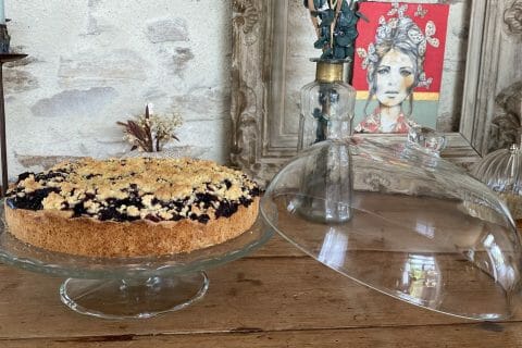 Cliquez pour zoomer ! Gâteau aux myrtilles façon crumble Thermomix par Émilie 🌸