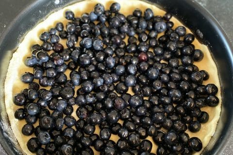 Cliquez pour zoomer ! Gâteau aux myrtilles façon crumble Thermomix par Émilie 🌸