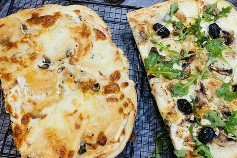 Cliquez pour zoomer ! Pizza blanche aux champignons Thermomix par laouada