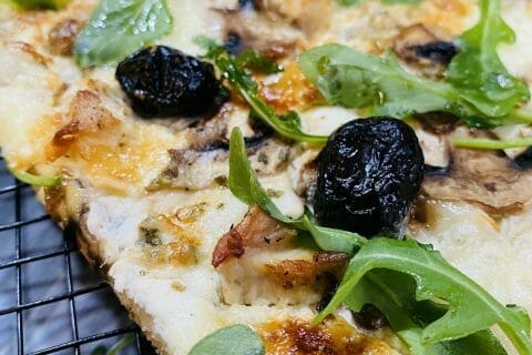 Cliquez pour zoomer ! Pizza blanche aux champignons Thermomix par laouada
