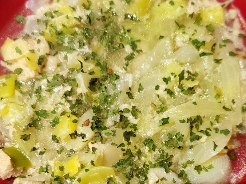 Cliquez pour zoomer ! Bouillon Chinois, poulet et poireaux Thermomix par Cofike