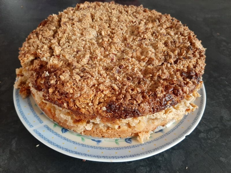 Cliquez pour zoomer ! Tarte aux pommes façon crumble Thermomix par sylfred