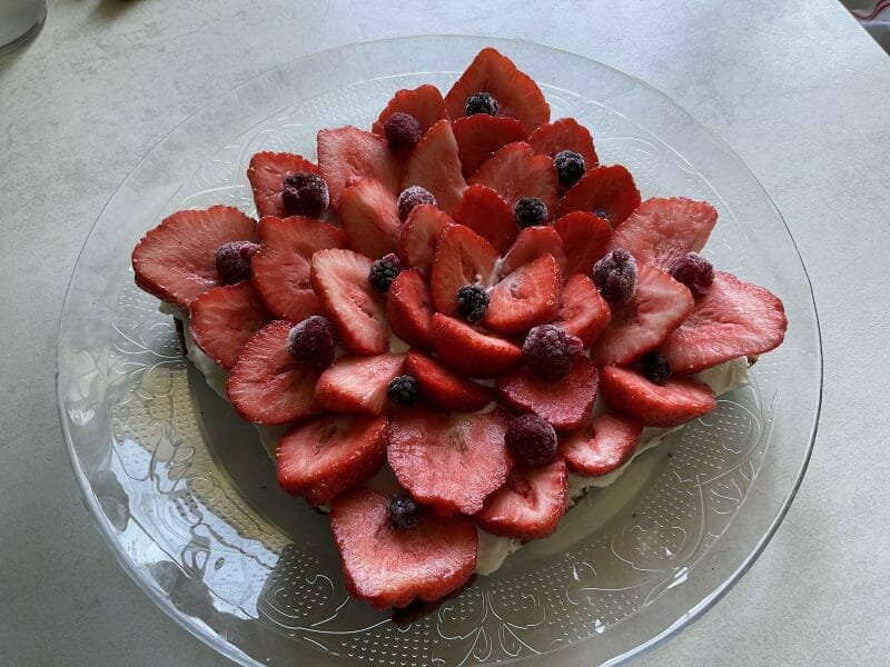 Cliquez pour zoomer ! Tarte aux fraises sans cuisson Thermomix par imagination