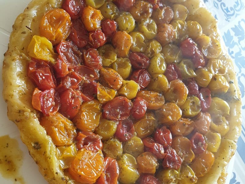 Cliquez pour zoomer ! Tatin de tomates cerises à la tapenade Thermomix par doudou60210
