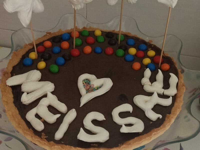 Cliquez pour zoomer ! Tarte au chocolat et cacahuètes caramélisées Thermomix par scheherazad