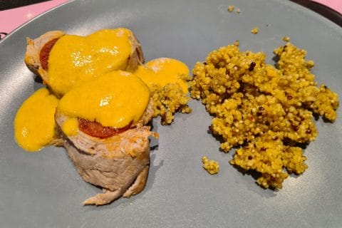 Cliquez pour zoomer ! Filet mignon au chorizo Thermomix par vanessa_77