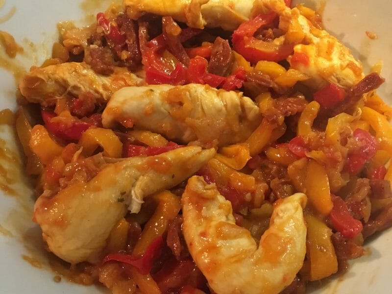 Cliquez pour zoomer ! Poulet au chilindrón Thermomix par astridou