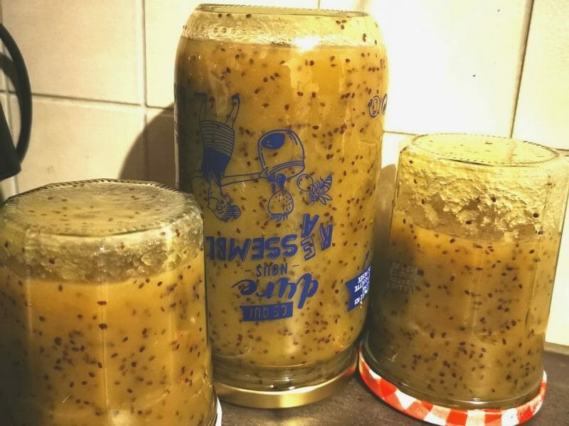 Confiture de kiwis aux pommes au Thermomix Cookomix