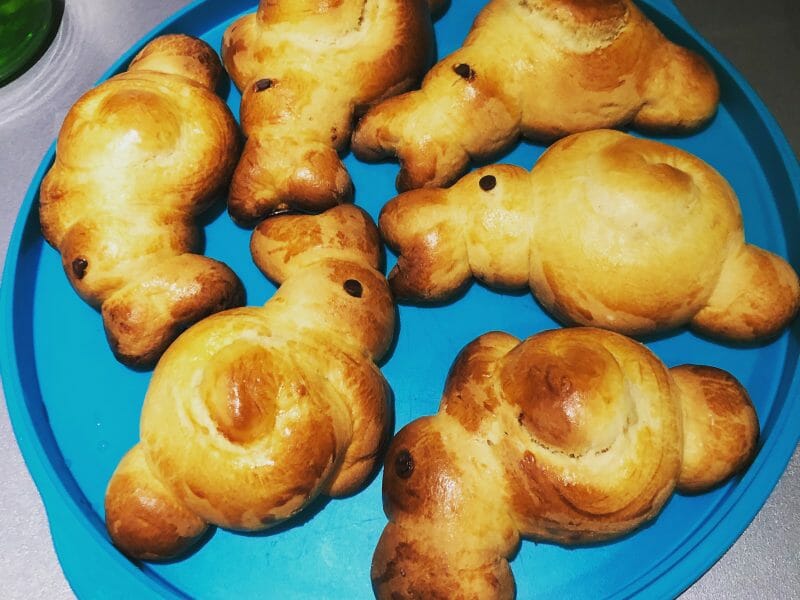 Cliquez pour zoomer ! Brioches lapin de Pâques Thermomix par aurelie2211