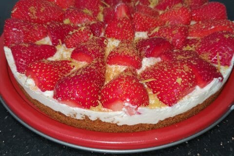 Cliquez pour zoomer ! Tarte aux fraises sans cuisson Thermomix par Sabah