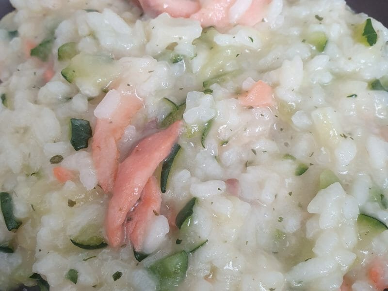 Cliquez pour zoomer ! Risotto courgettes saumon Thermomix par manonsohan