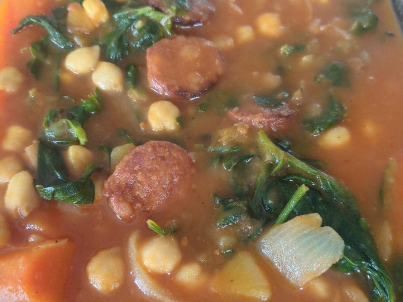 Cliquez pour zoomer ! Ragoût de pois chiches au chorizo et épinards Thermomix par christine_46