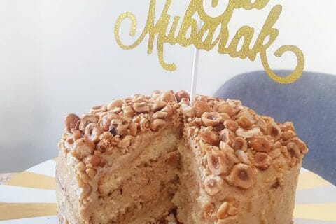 Cliquez pour zoomer ! Bûche pralinée aux éclats de noisettes caramélisés Thermomix par soumia_3