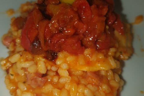 Cliquez pour zoomer ! Gratin de riz façon pizza Thermomix par kadrouchkaa