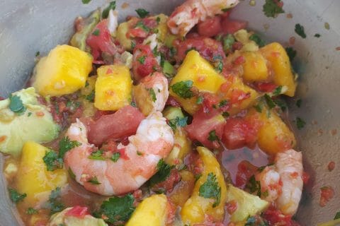 Cliquez pour zoomer ! Ceviche de crevettes, mangue, avocat Thermomix par sarahjsk92