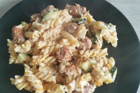 Cliquez pour zoomer ! Gratin de torsades aux merguez Thermomix par anais_85