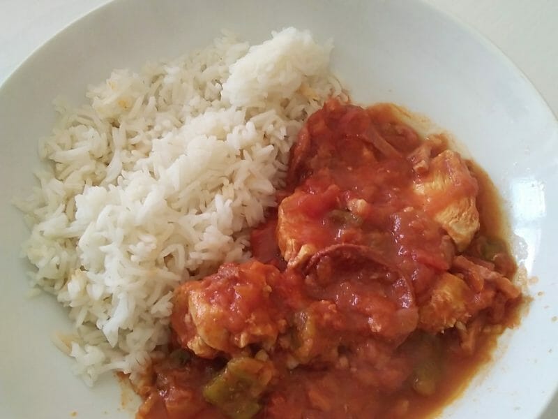 Cliquez pour zoomer ! Sauté de poulet au chorizo Thermomix par laurianep54