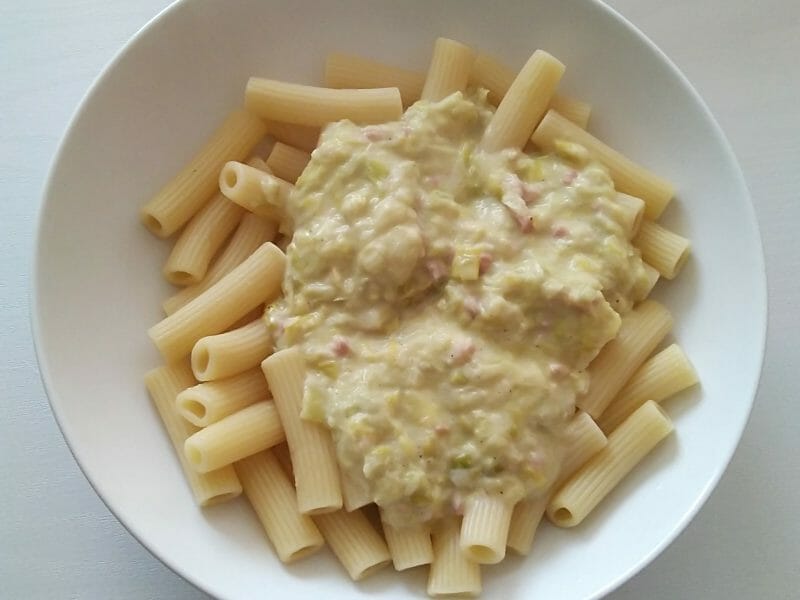 Cliquez pour zoomer ! Tagliatelles à la crème de poireaux Thermomix par laurianep54