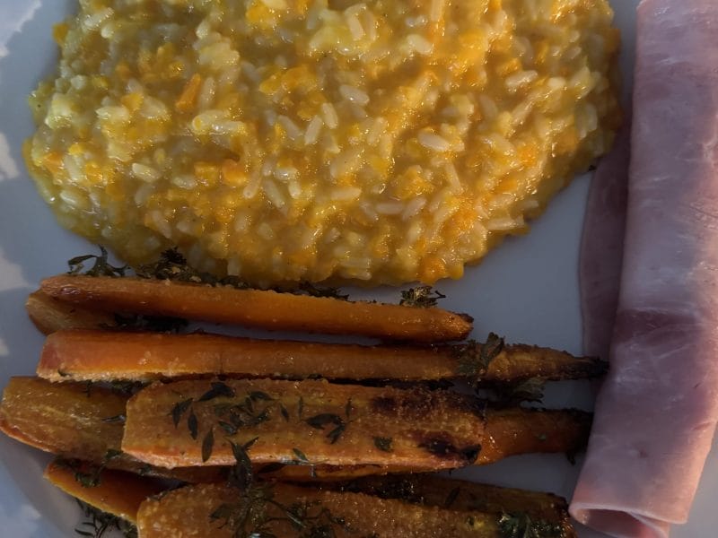 Cliquez pour zoomer ! Risotto aux carottes et parmesan Thermomix par sarouspete