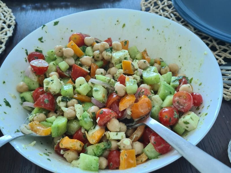 Cliquez pour zoomer ! Salade de pois chiches Thermomix par helena.zahia